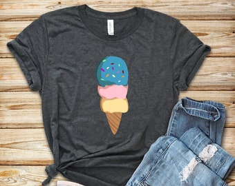アイスクリームコーンシャツ：サマーバケーションTシャツ