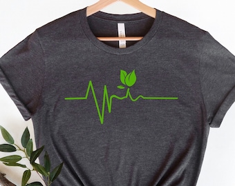 Vegan Heartbeat Shirt: Vegetarian Herbivore Tee