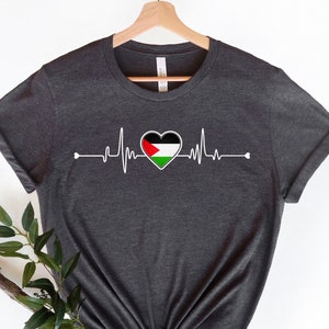 Palestine Heartbeat Shirt, Palestine Shirt, Palestinian Gift, Freedom shirt, Palestine Flag, Palestine Pride, Sweatshirt, Hoodie, Unisex