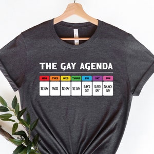 Gay Shirt, LGBT Shirt, The gay agenda shirt, Bisexual Shirt, Lesbian Shirt, vintage shirt, LGBT Gift, Pride Rainbow Shirt, trendy shirt