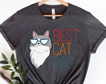 Cat Dad T-Shirt, Funny Cat Lover Gift
