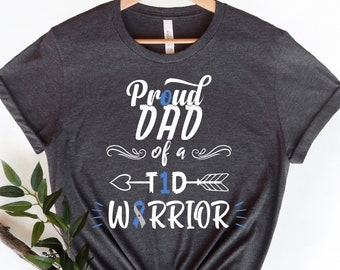 Typ 1 Diabetes Bewusstsein Shirt: T1D Krieger Unterstützung T-Shirt