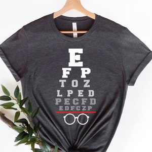 Eye Test Chart Men/women T-shirt S-XXL, Funny, Optometrist
