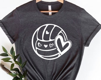 Volleyball Heart Shirt: Game Day Fan Tee