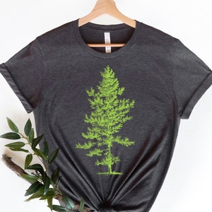 Skinny Pine Trees T-Shirt, Pine Tree Shirt, Tree Graphic Tee, Nature Shirt, Forest Graphic Tee - Unisex