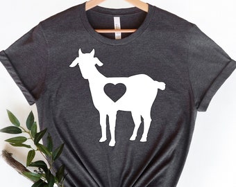 Goat Love Graphic Tee, Farm Animal Shirt