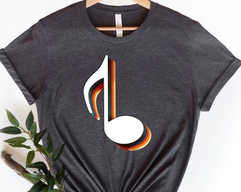 Retro Music Notes Shirt, Musician Teacher Gift