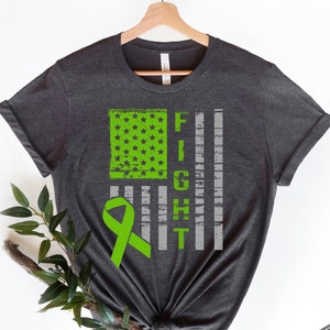 Lymphoma Awareness Shirt: Fight Flag Ribbon Tee