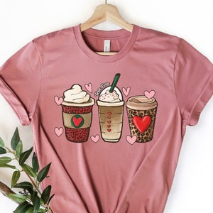 Womens Valentines Day Shirt, Valentines Day Gift, Valentine Coffee Shirt, Valentines Day Shirts For Woman, Valentines Coffee Lover Gift