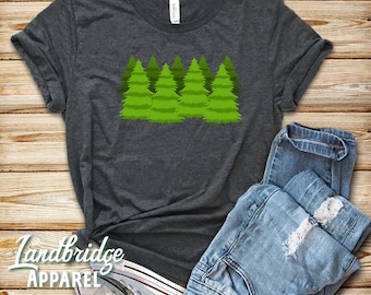 Pine Tree Forest Shirt : Minimalistisches Natur T-Shirt