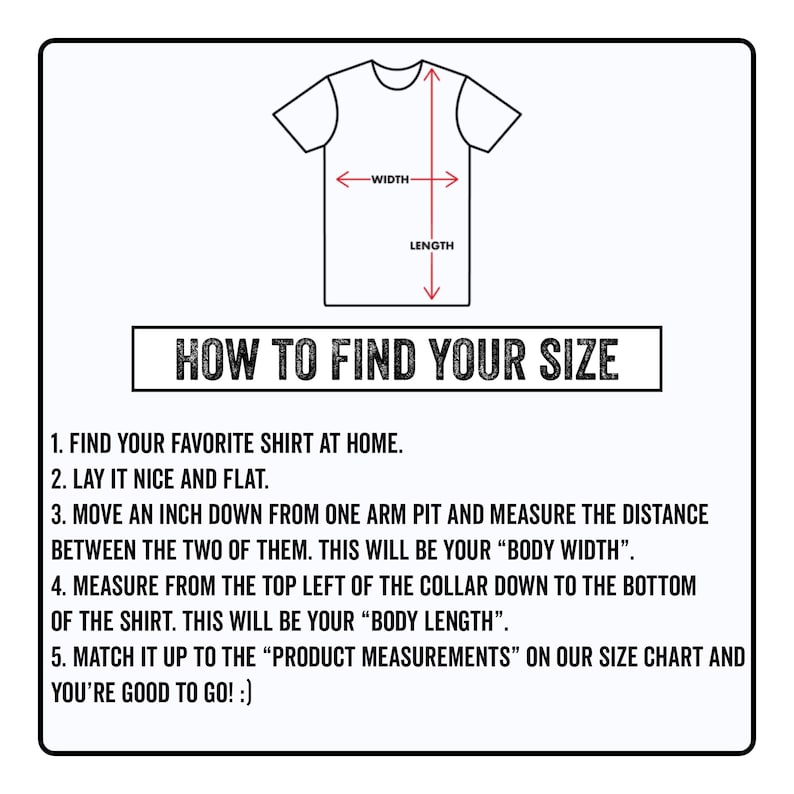 Peut inclure: Diagramme montrant comment mesurer une chemise pour le dimensionnement. Le diagramme montre une chemise avec des fl&egrave;ches pointant vers la "largeur" et la "longueur" de la chemise. Le texte sous le diagramme fournit des instructions sur la fa&ccedil;on de mesurer une chemise &agrave; la maison.