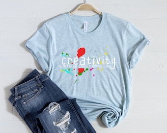 Camiseta "Amo el Arte": Camiseta con Gráficos Creativos, Regalo para Artistas