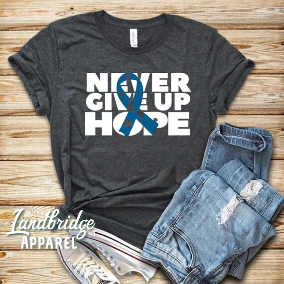 Colon Cancer Shirt - Hope Blue Ribbon Cancer Awareness Shirt Colon Cancer Shirt - Hope Blue Ribbon Cancer Awareness Shirt