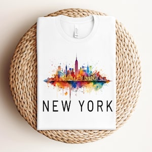 New Yorker Shirt, New York watercolor Shirt, NYC Shirt, New York T-shirt, New York Shirt, East Coast Shirt, New York Lover Gift, Nyc Shirt