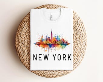 New Yorker Shirt, New York watercolor Shirt, NYC Shirt, New York T-shirt, New York Shirt, East Coast Shirt, New York Lover Gift, Nyc Shirt