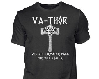 Vatertagsgeschenk Vater Va-Thor Wikinger Geschenke zum Vatertag - Herren Shirt