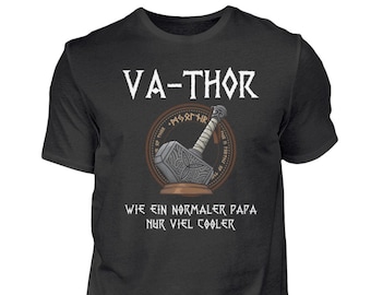 Vatertagsgeschenk Vater Va-Thor Wikinger Geschenke zum Vatertag  - Herren Shirt