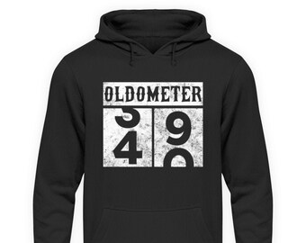 Oldometer Hoodie 40 Jahre Geburtstag 1984 Geschenk Vintage 1984  40er - Unisex Kapuzenpullover Hoodie