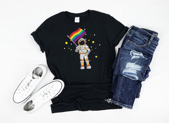 Space is Gay Pride Rainbow Short-Sleeve Unisex T-Shirt