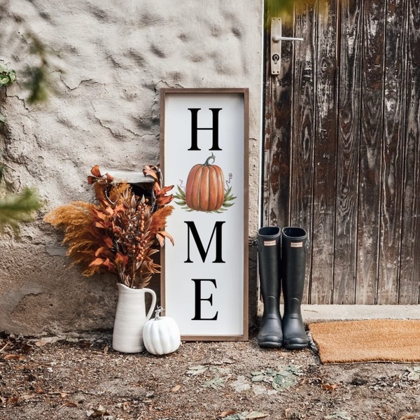 Landhaus Herbstdeko Schild | Pumpkin Home