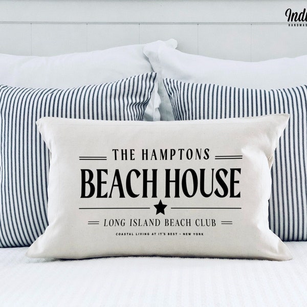 Landhaus Kissenhülle Sommer 30x50 cm "Hamptons Beach House"