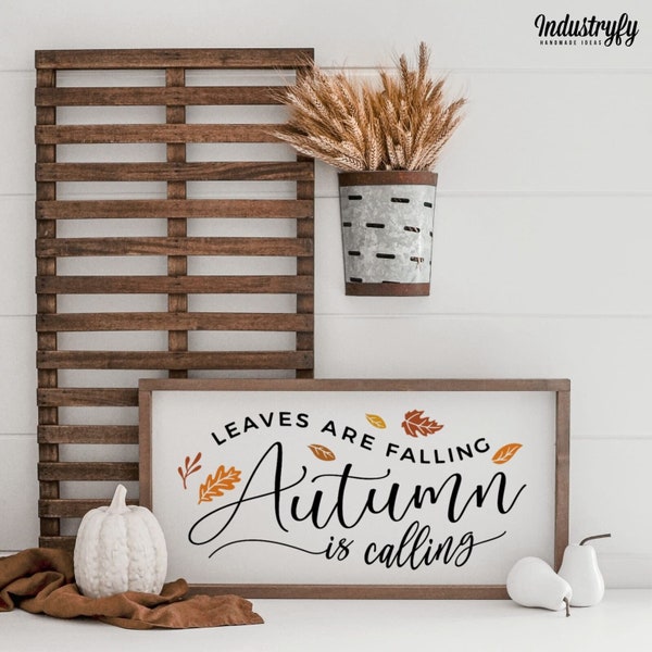 Landhaus Herbstdeko Schild | Autumn is calling