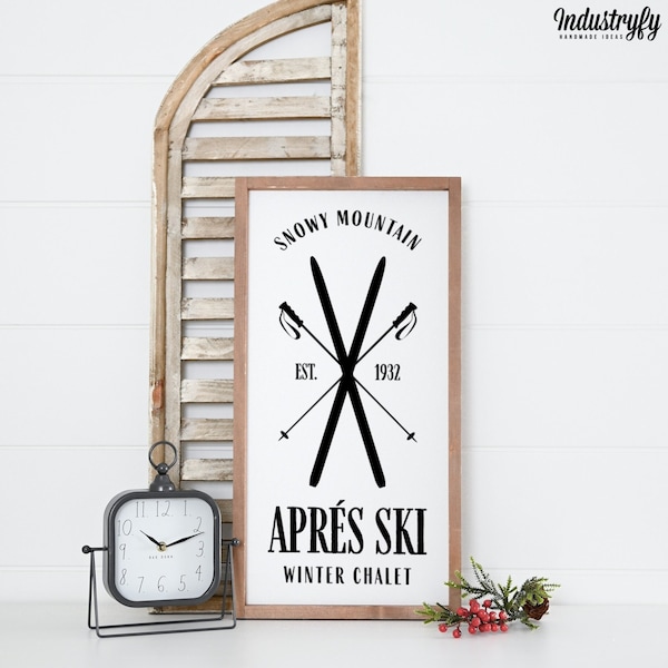 Landhaus Winterdeko Schild | Aprés Ski Winter Chalet