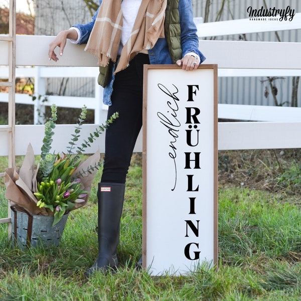 Landhaus Frühlingsdeko Schild | Endlich Frühling