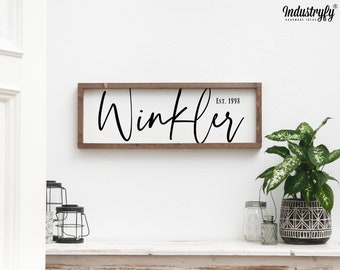 Personalisiertes Familienschild im Landhausstil | Family Name