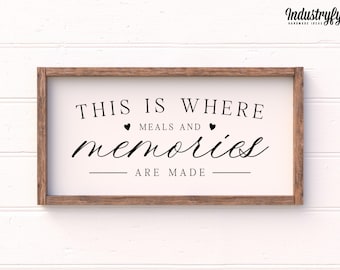 Country kitchen decoration sign | Meals and Memories