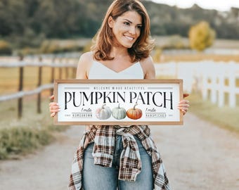 Landhaus Herbstdeko Schild | Pumpkin Patch No3