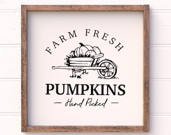 Country house autumn decoration sign | Farm fresh pumpkins No. 1