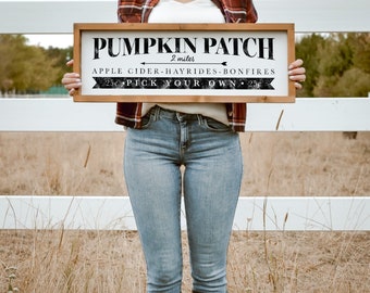 Landhaus Herbstdeko Schild | Pumpkin patch