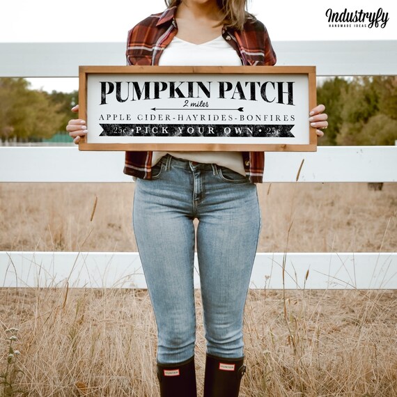 Landhaus Herbstdeko Schild | Pumpkin patch 
