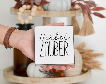 Landhaus Herbstdeko Schild | Herbstzauber | Miniblock