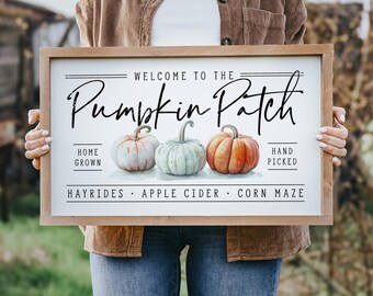 Landhaus Herbstdeko Schild | Pumpkin Patch