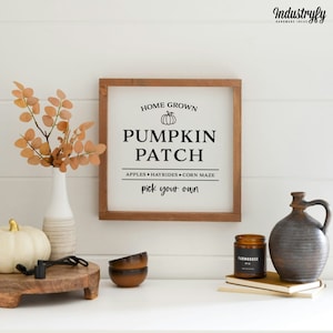 Landhaus Herbstdeko Schild | Home Grown Pumpkin Patch