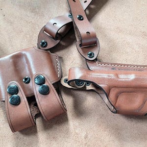 New Armadillo Holsters Tan Leather Horizontal Shoulder Holster for Walther PPK