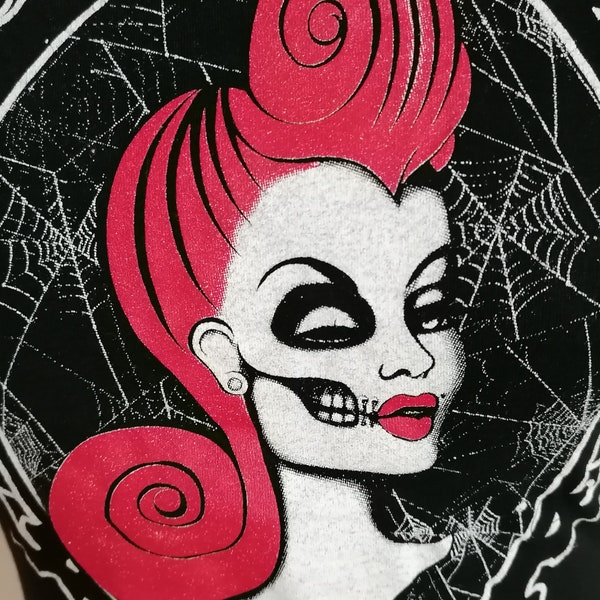 Psychobilly Rothaarige Zombiegirl Vintage T-Shirt