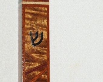 Handmade Wooden Mezuzah Case for Doorway