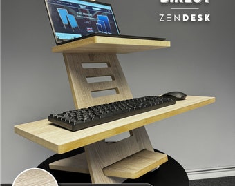 Zen Desk Standing Desk Home office Stand Up Laptop and Keyboard Shelf Adjustable (ZEN-CAL) (EM)