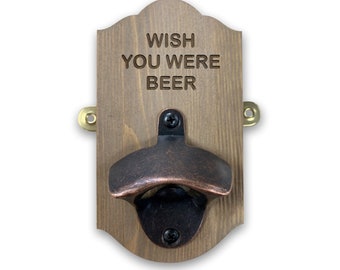 Wall Mounted Personalised Beer Bottle Opener - Great Gift Home Bar Man Cave Gift (BO) (PK1)