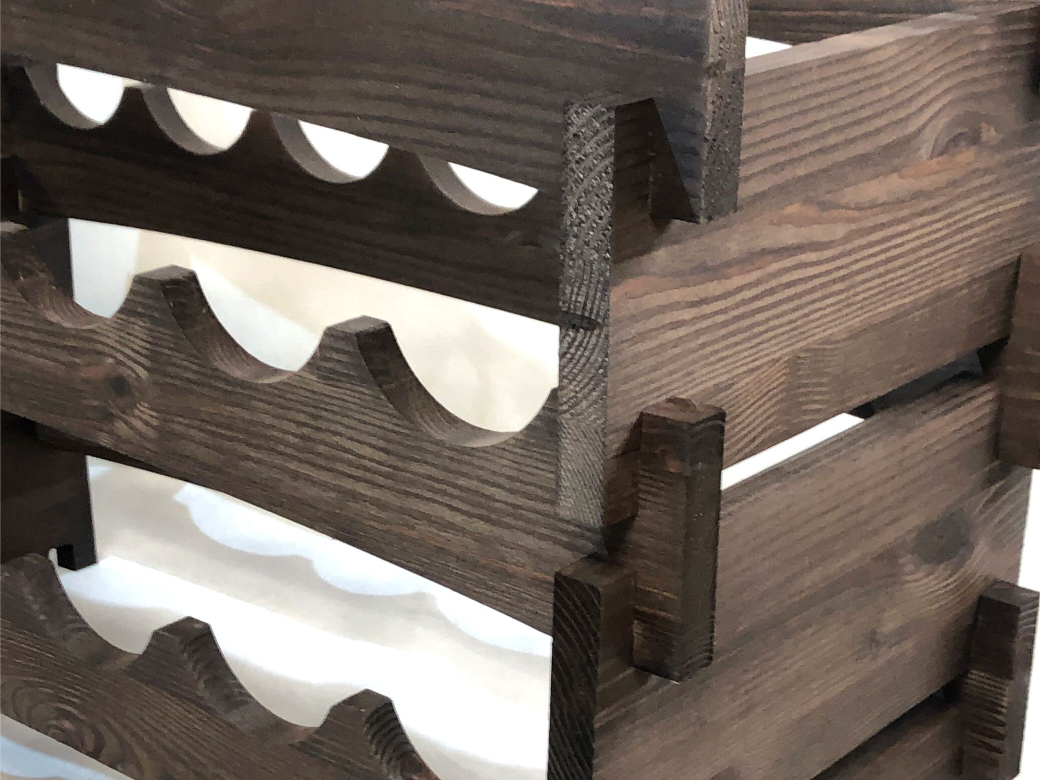 Large Freestanding Rustic Wooden Wine Rack to hold 18 bottles Etsy