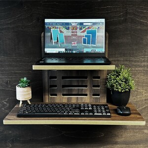 Home office desk with 2024 pull out panel