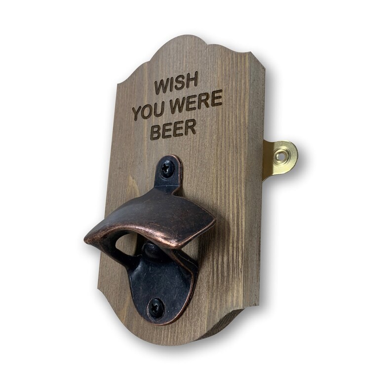 Wall Mounted Personalised Beer Bottle Opener Great Gift Home Etsy