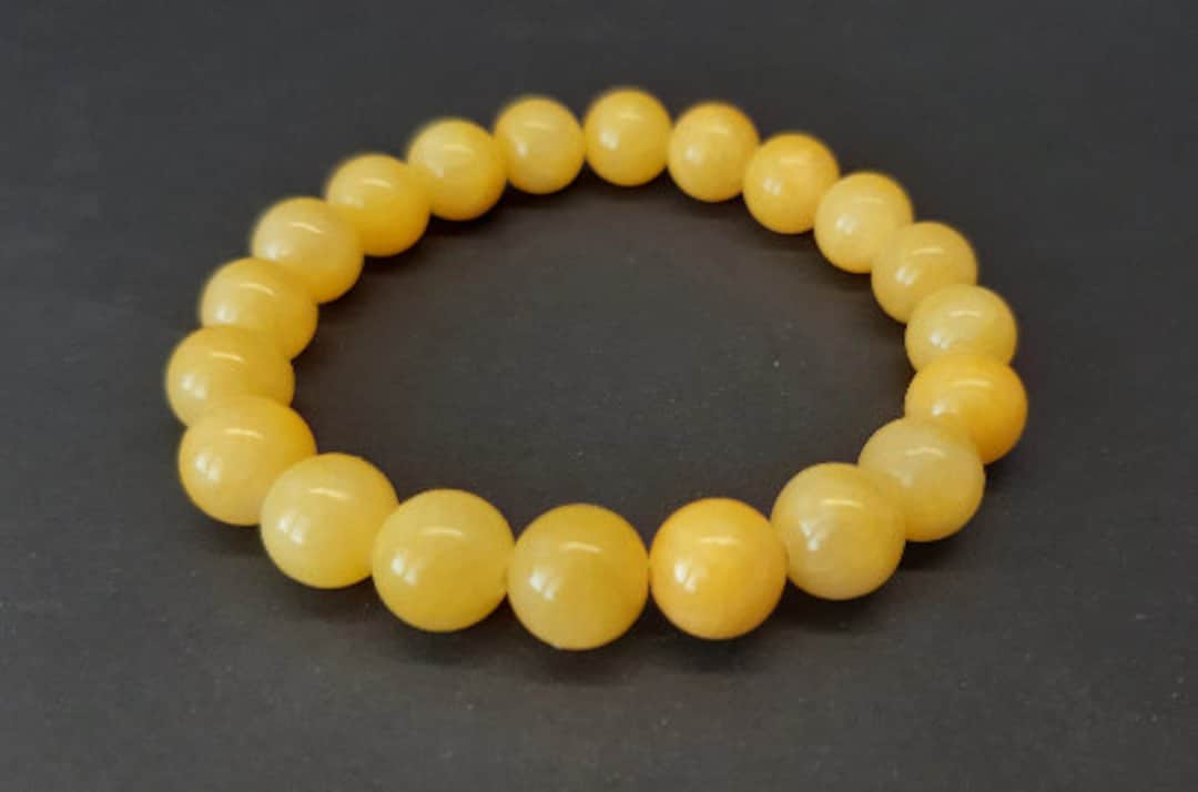 Yellow Jade Bracelet Jade Bracelet Good Luck Good Health Etsy