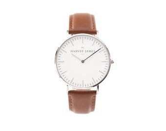 HJ - Classic Silver | Chocolate (Harvey James Watches)