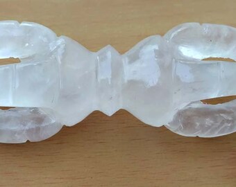 Tibetan Buddhist Crystal  Vajra | Hand Made Crystal Dorje | Healing,Meditation,Reiki Tantric Natural Quartz Thunderbolt Vishwa Vajra | Vajra