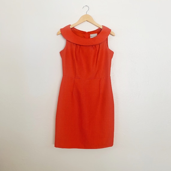 90s Little Orange Mini Dress | Small