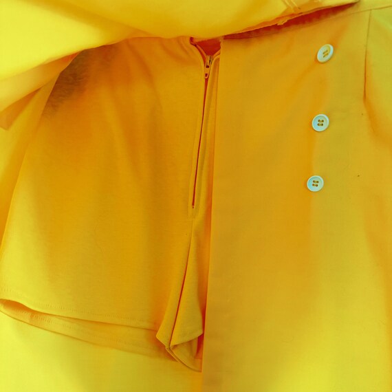 70s Sunshine Yellow Wrap Skort | Small - image 4